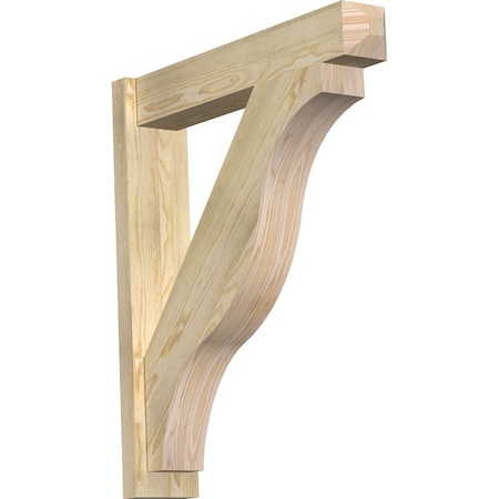 Ekena Millwork Funston Rough Sawn Craftsman Outlooker, Douglas Fir, 6"W x 30"D x 34"H OUT06X30X34FST04RDF